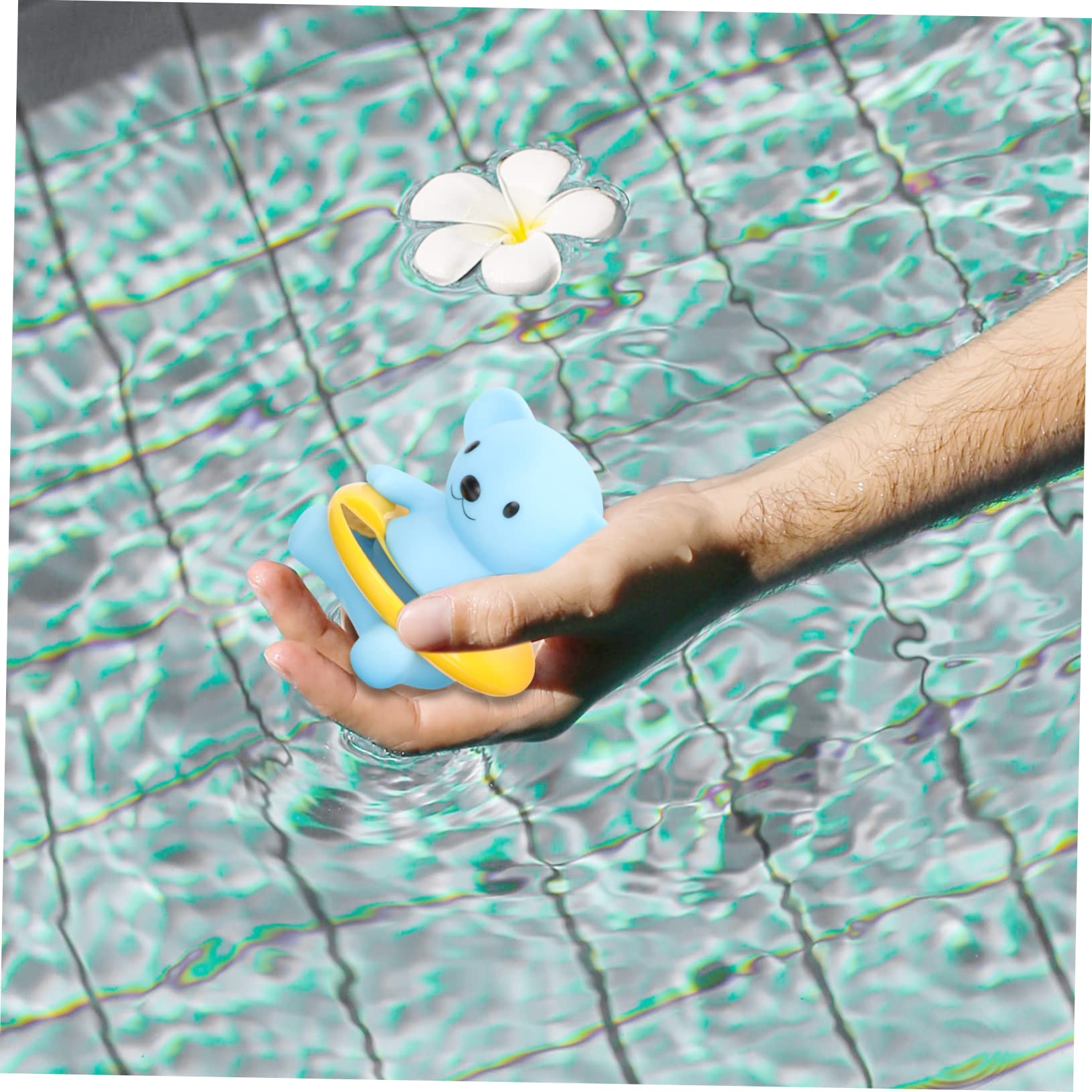 BESPORTBLE 2pezzi Termometro Da Bagno Elettronico Per Termometro Galleggiante Cartoon Per Misurare La Temperatura Piscina e Bagnetto Design Forma Di Orsetto Misurazione Precisa e Veloce Per