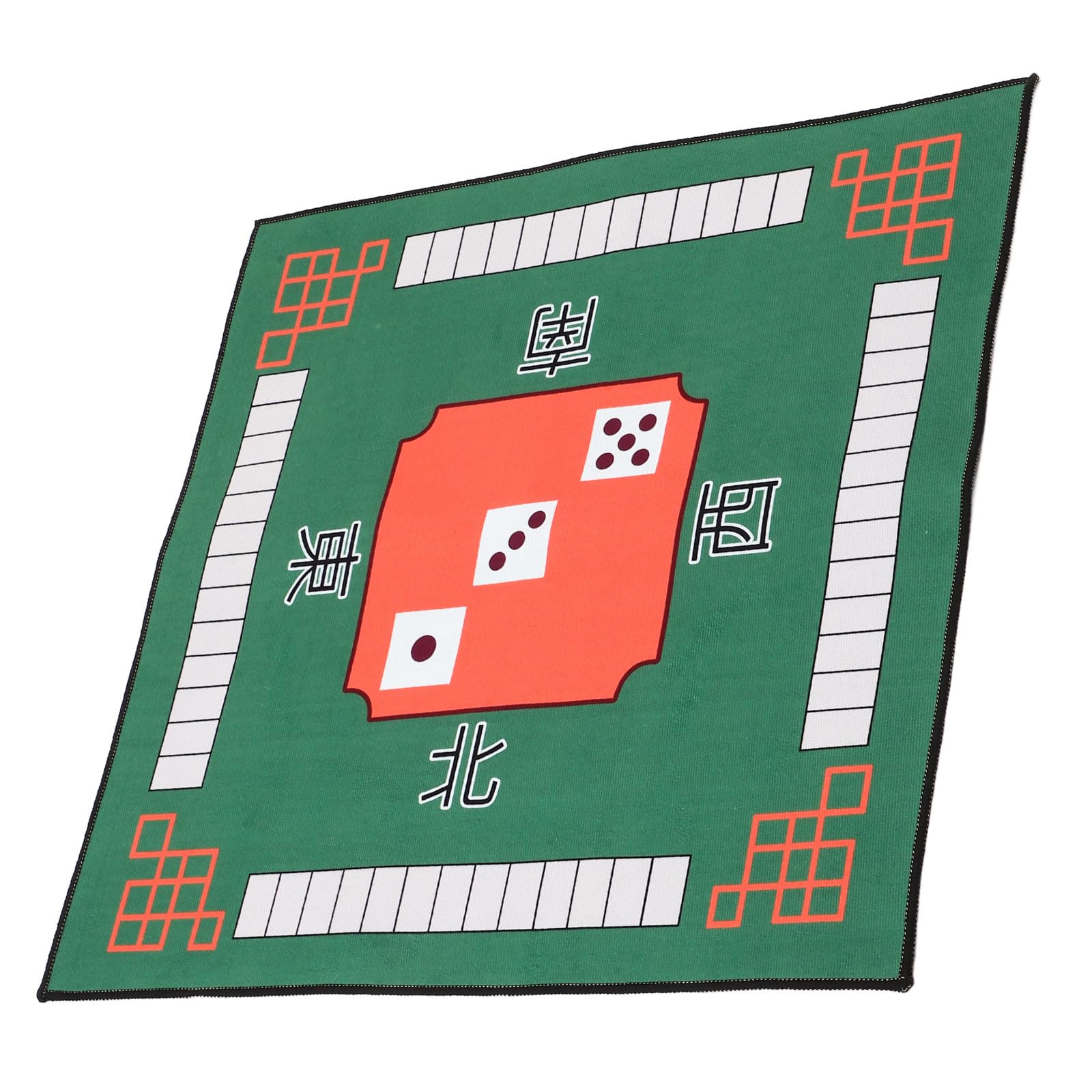 Tapete Cuadrado para Mesa de Dominó y Juegos de Mesa, Antideslizante de Goma Verde, Decorativo y Lavable para Uso en Interiores