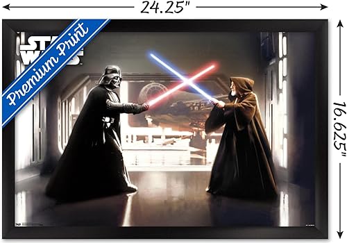 Miniatura 7 de Trends International Star Wars Saga-First Duel - Póster de pared, 22.375 x 34 pulgadas, versión enmarcada negra