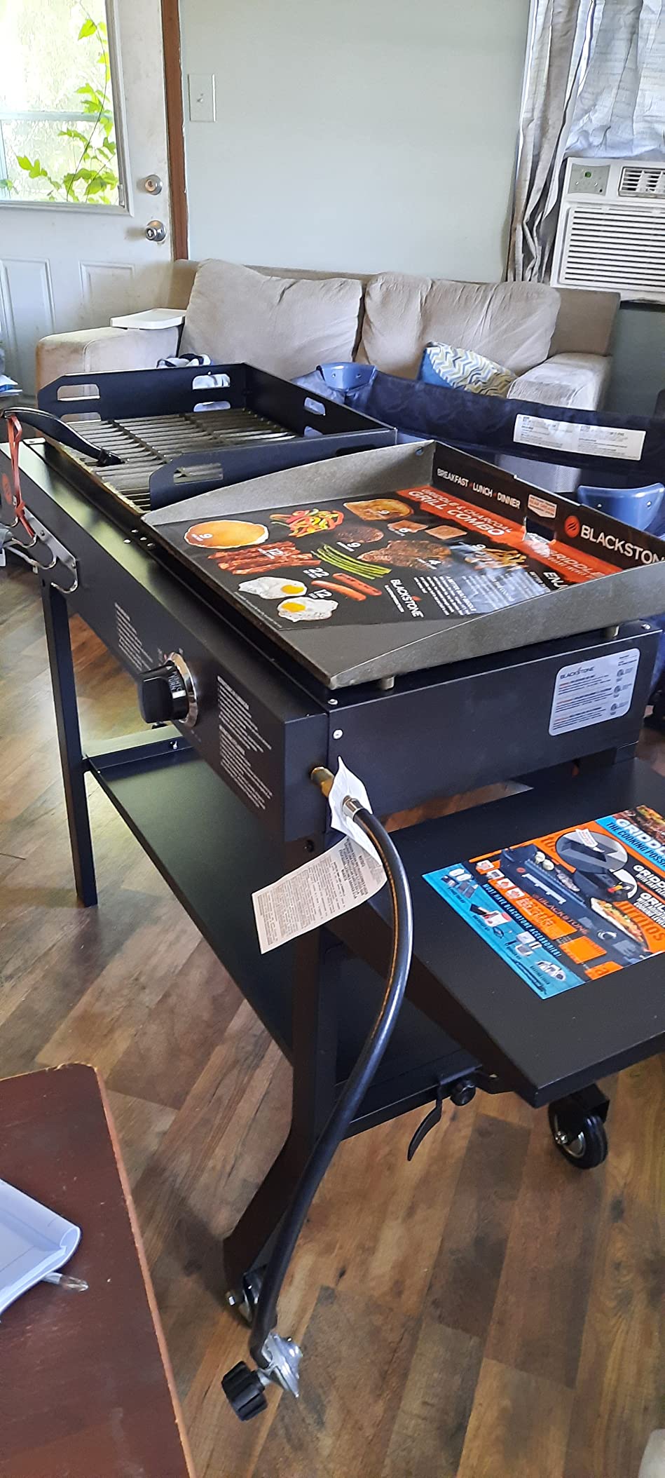 45/mo Finance Blackstone 1819 Griddle and Charcoal Combo, Black