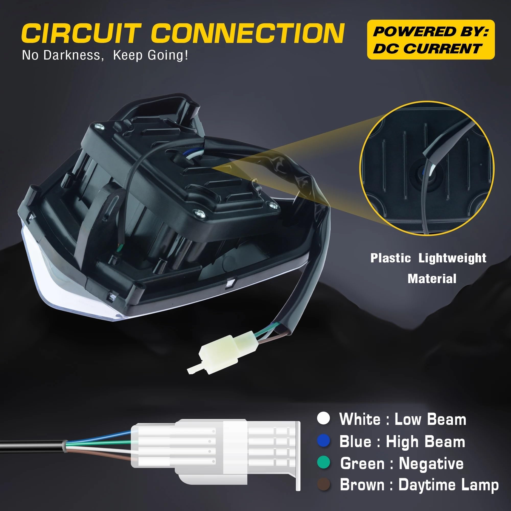 Faro LED Auxiliar Para Motocross - Compatible Con KTM EXC SX XC XCW 125-530, Luz Blanca, Montaje Fácil, Resistente