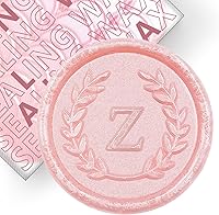 Vista 13 de 50 calcomanías adhesivas de sello de cera con letra M rosa, hechas a mano, sin necesidad de sellar, rasgar y usar calcomanías de cera