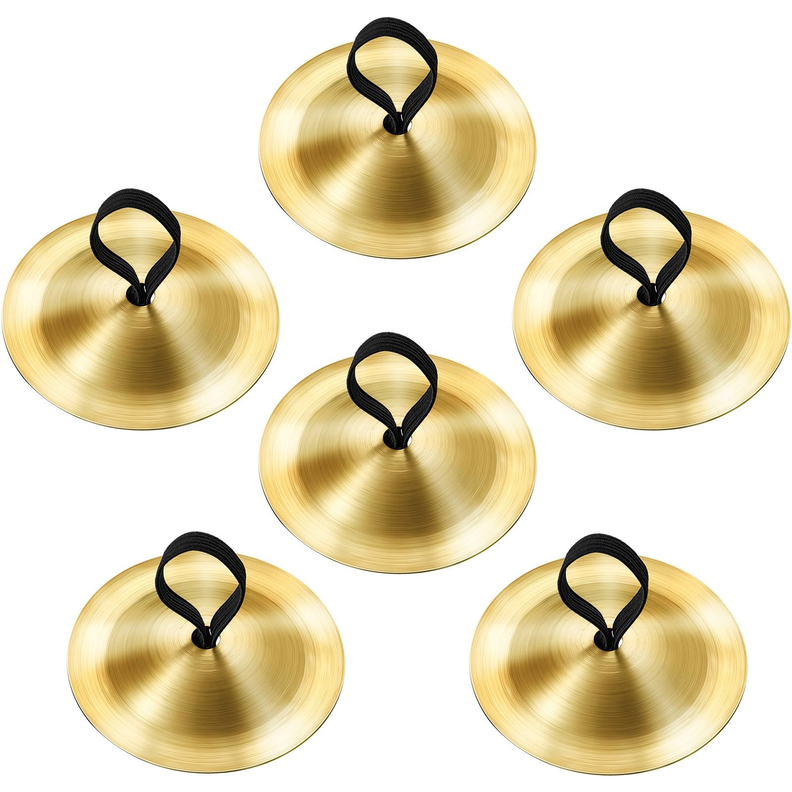 Boao 6 Pieces Finger Cymbals Belly Dancing Finger Cymbals Dance Zills Musical Instrument for Dancer Party