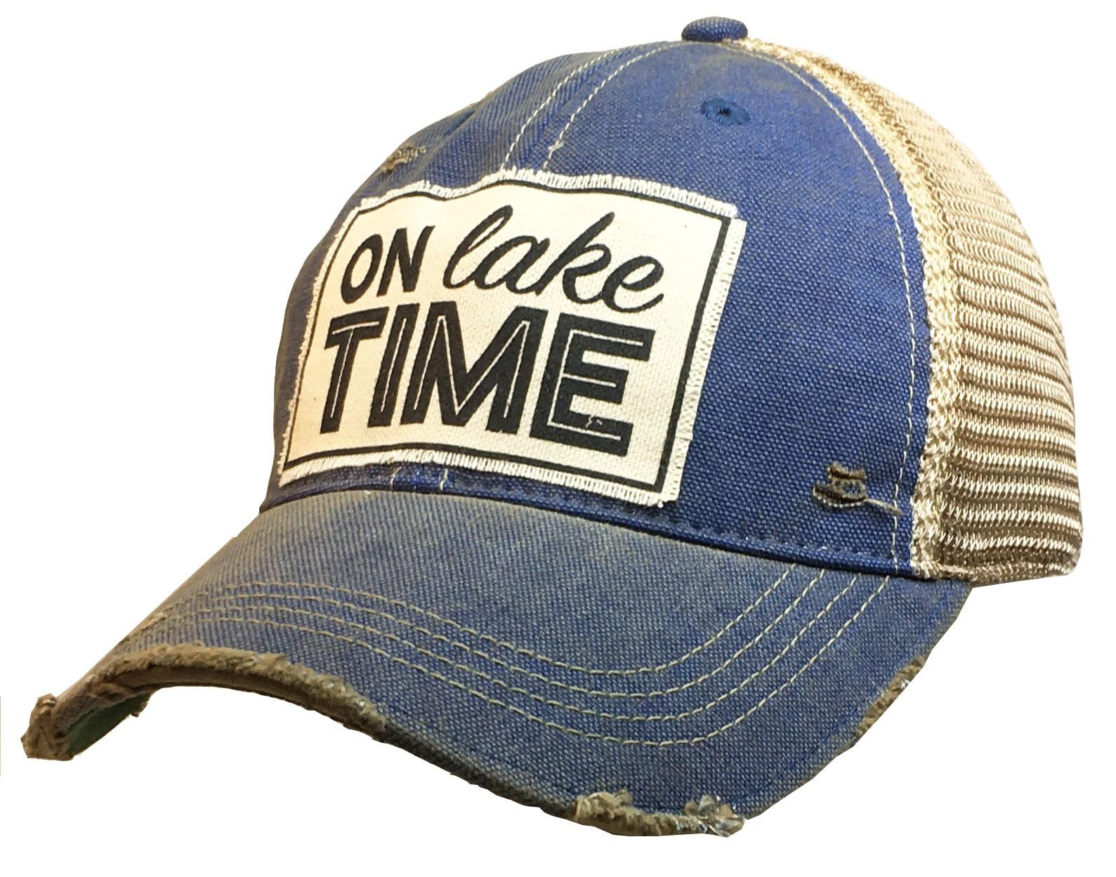 VINTAGE LIFEFunny Hats for Women and Girls, Distressed Trucker Baseball Cap with Sayings