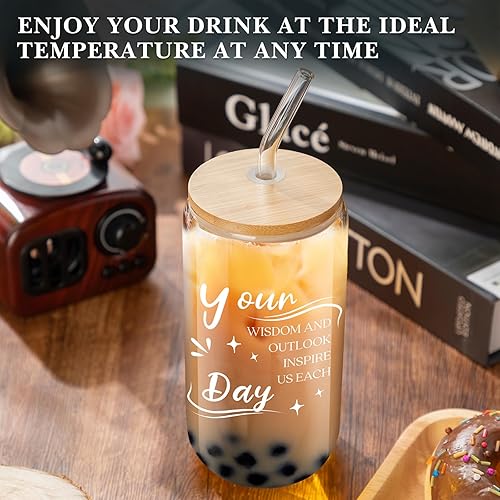 Miniatura 5 de Juego de 6 regalos de agradecimiento a los empleados, regalos de agradecimiento para el equipo de trabajo de Navidad, vasos de vidrio de cerveza en