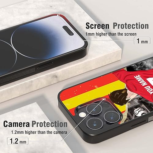 Miniatura 2 de Nombre y número personalizado Jersey VS diseño de bandera para iPhone 11 12 13 14 15 16 17 Pro Max Plus Mini X Xs Xr para Samsung A10 A12 A13 A14