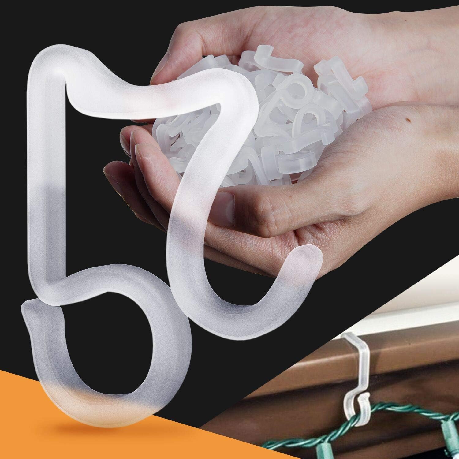 Gutter Hooks for Outdoor Lights ,Christmas Light Clips