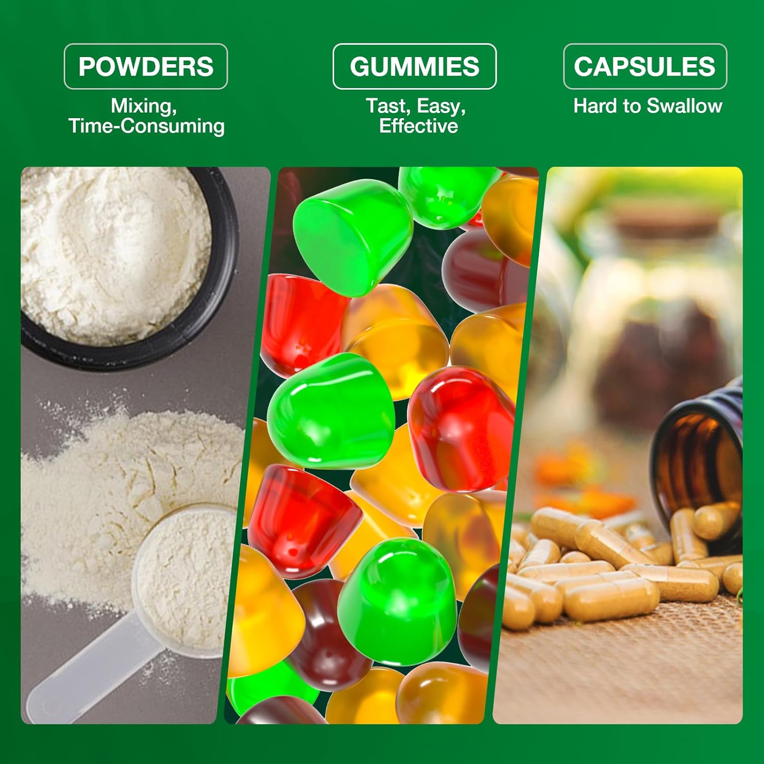 Magnesium Glycinate Gummies 400 Mg, Sugar-Free Magnesium Gummies for Kids and Adults with L-Threonate, Calcium & Vitamins B6+D3, Mixed Fruit Flavors, 160 Count - Image 8