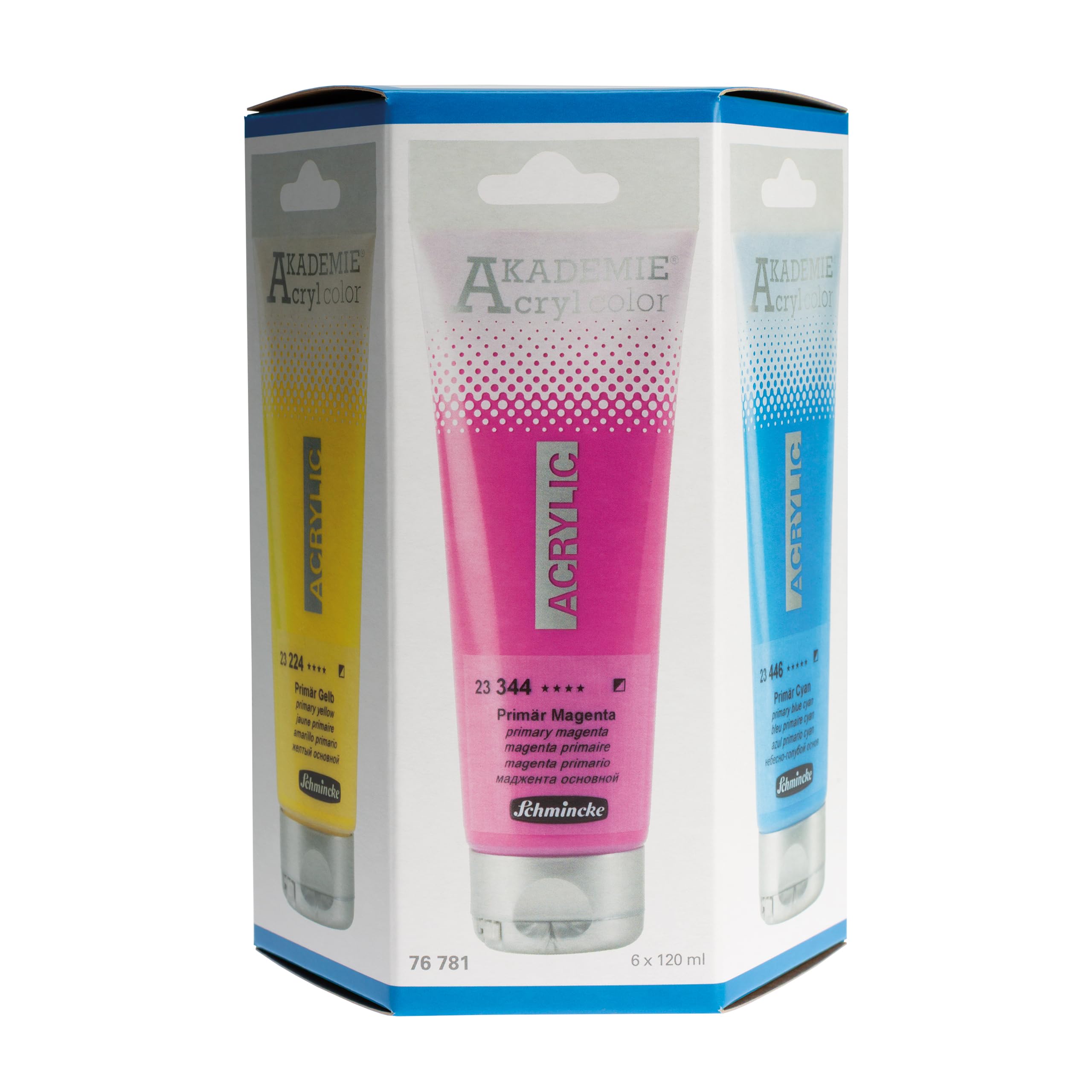 Schmincke AKADEMIE Acryl Set 6 x 120 ml-Tuben, 76 781 097, kadmiumfrei