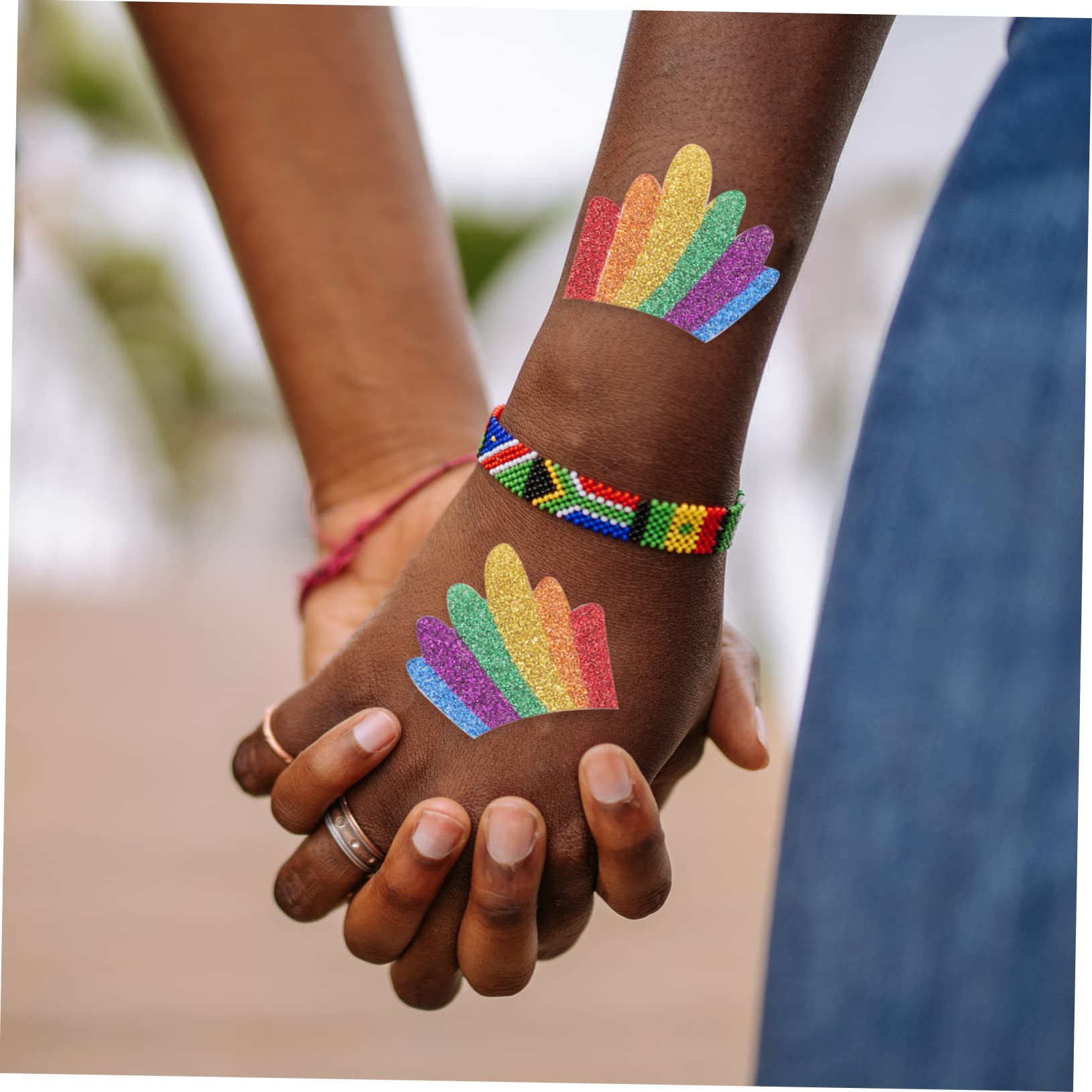 10piezas Pegatinas De Orgullo Tatuajes Temporales Arcoíris Para Fiesta Lgbtq Decoración Facial y Corporal Adhesivos Sin Daño La Piel Perfectos Para Celebraciones y Eventos De