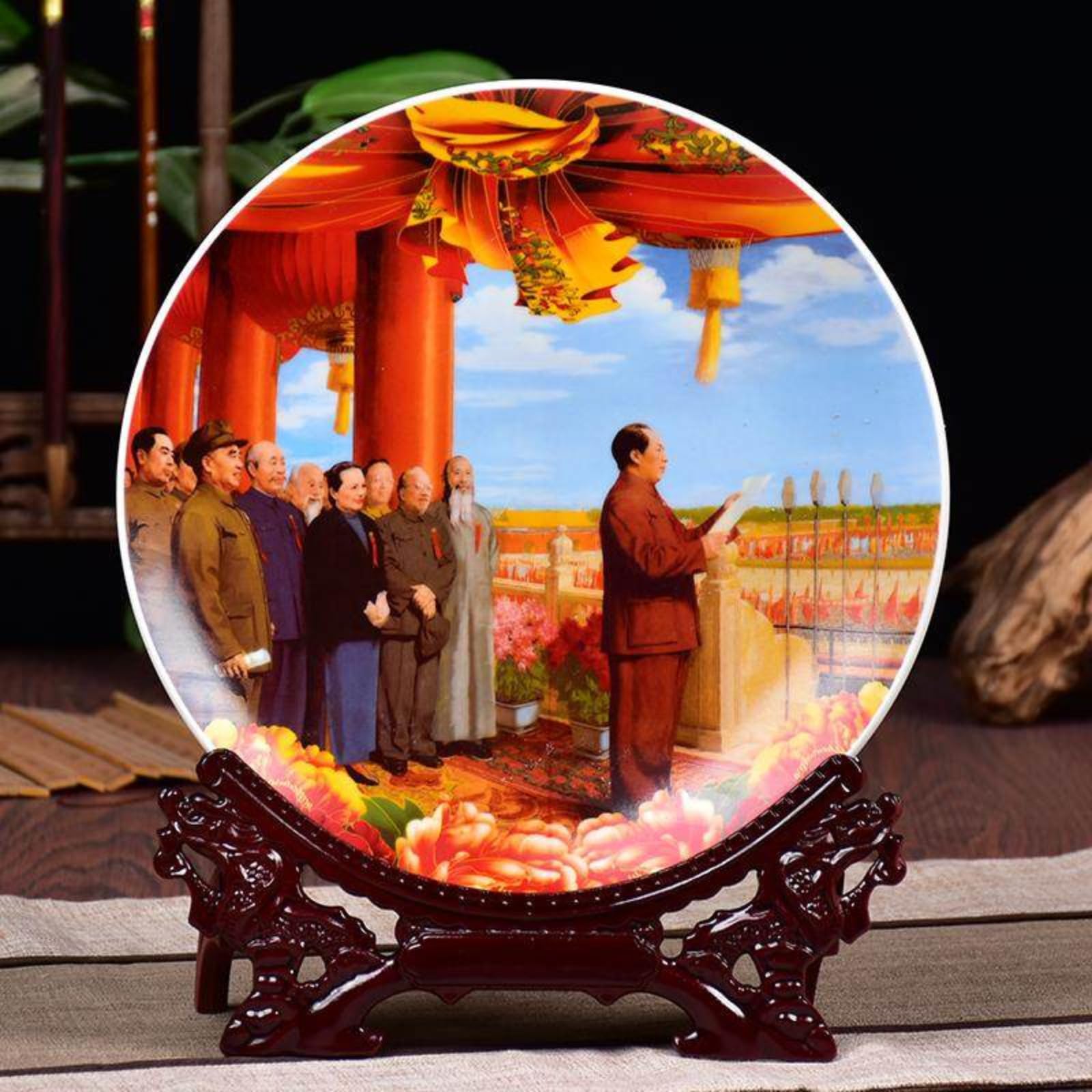 Assiette en céramique décorative pour sublimer votre buffet de salon et bureau