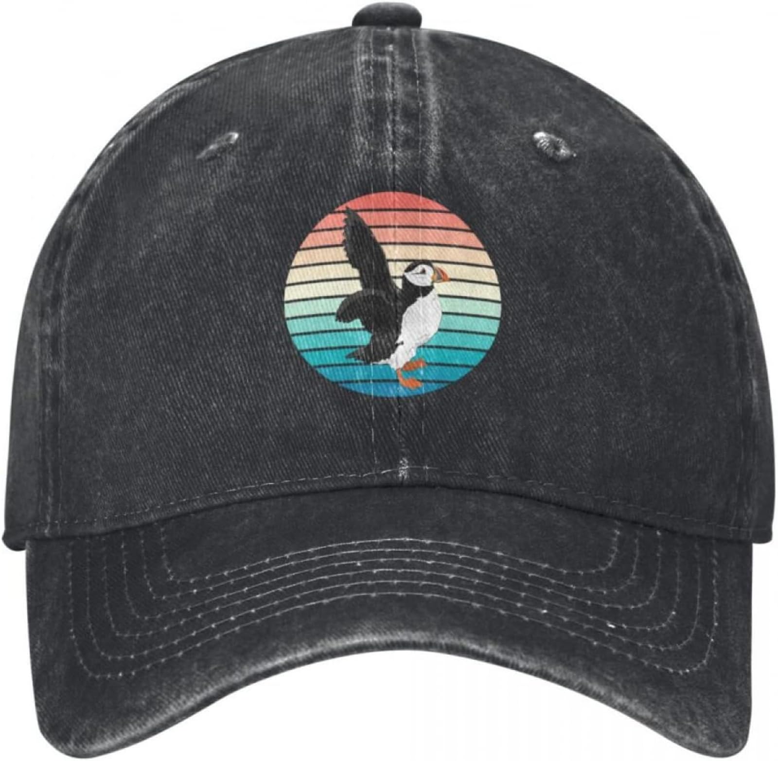 Qawsoit Unisex Multicoloured Baseball Cap Sun Hat Puffin Shirt Puffin T Shirt Bird Lover T Shirt Lover Gift T Baseball Cap Birthday Gift