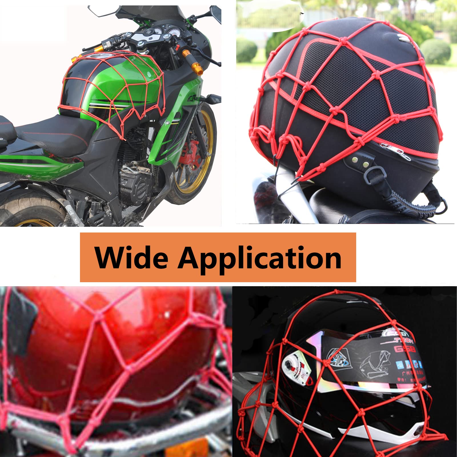 2 Pack Motorcycle Helmet Cargo Net With Hooks Ecuador