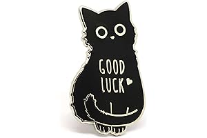 Good Luck Black Cat Enamel Pin: A Purrfect Accessory