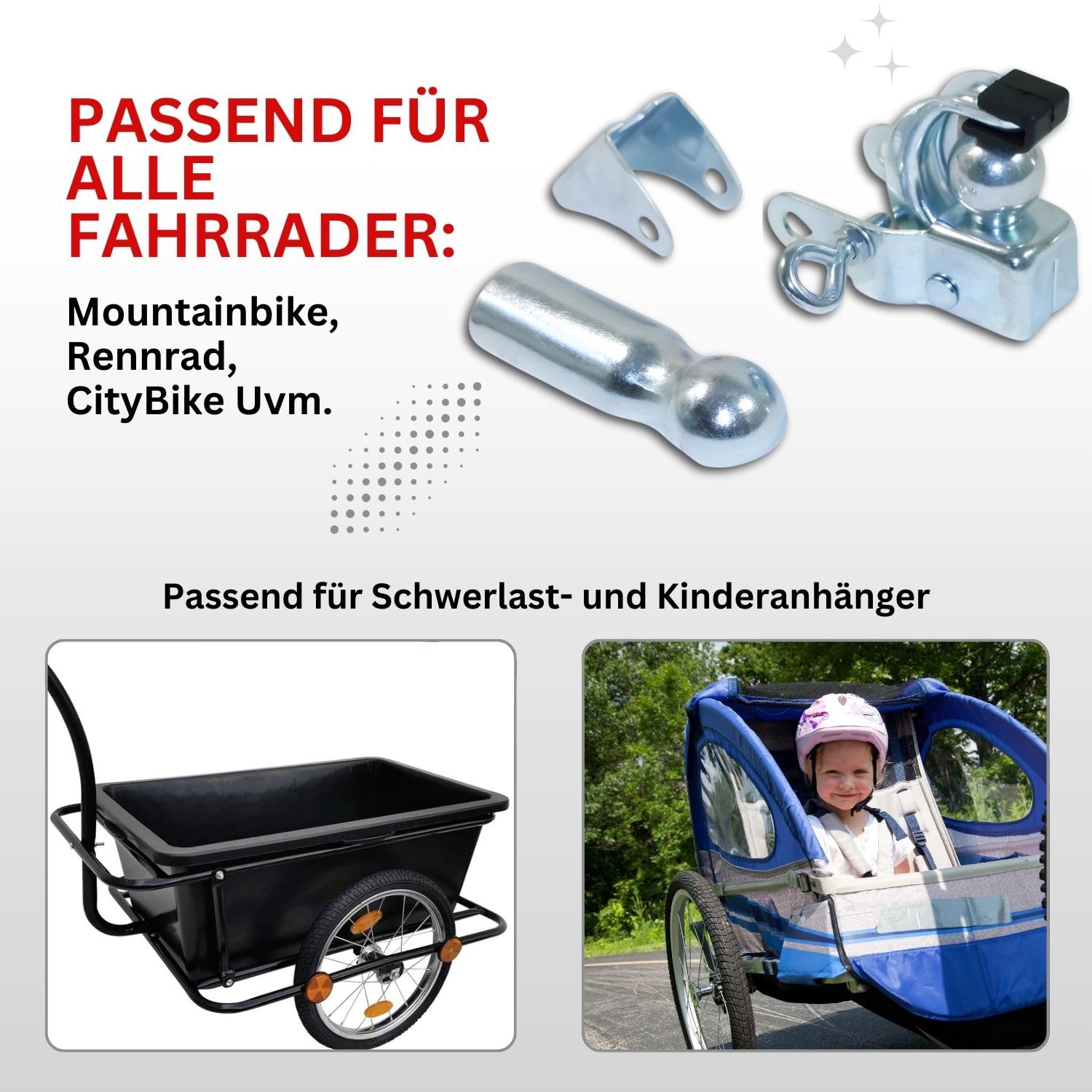 VDP Anhängerkupplung für Fahrrad - Fahrrad Anhängerkupplung - Anhängerkupplung Sattel