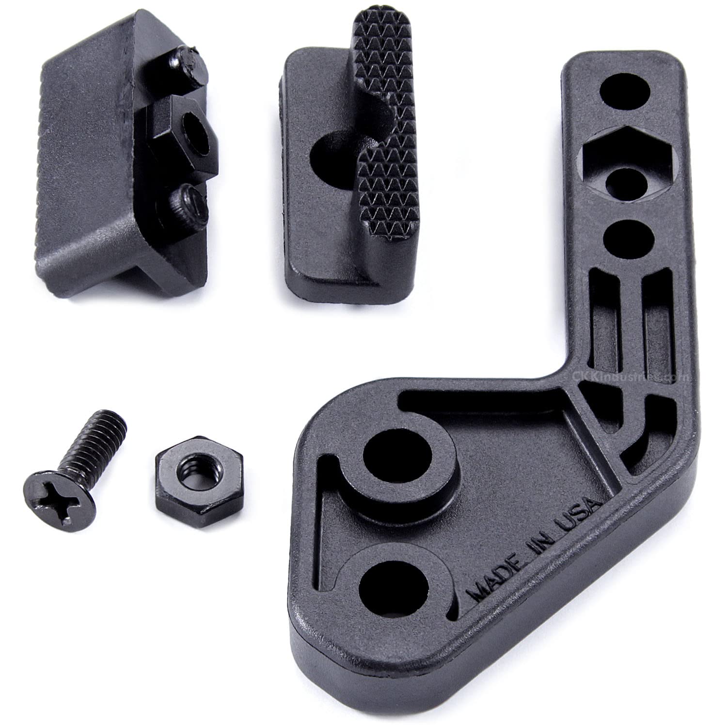 HolsterSmith ModWing Holster Belt Attachments - Standard & Light Bearing - Generation 2 - Ambidextrous - Tactical Black - (w/Mounting Hardware) - (Select Style below)