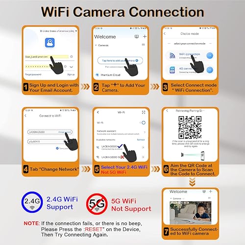 Miniatura 6 de Cámaras para seguridad del hogar, cámara de seguridad interior con pantalla de tiempo, cámaras de seguridad HD 1080P para bebémascotaperro con