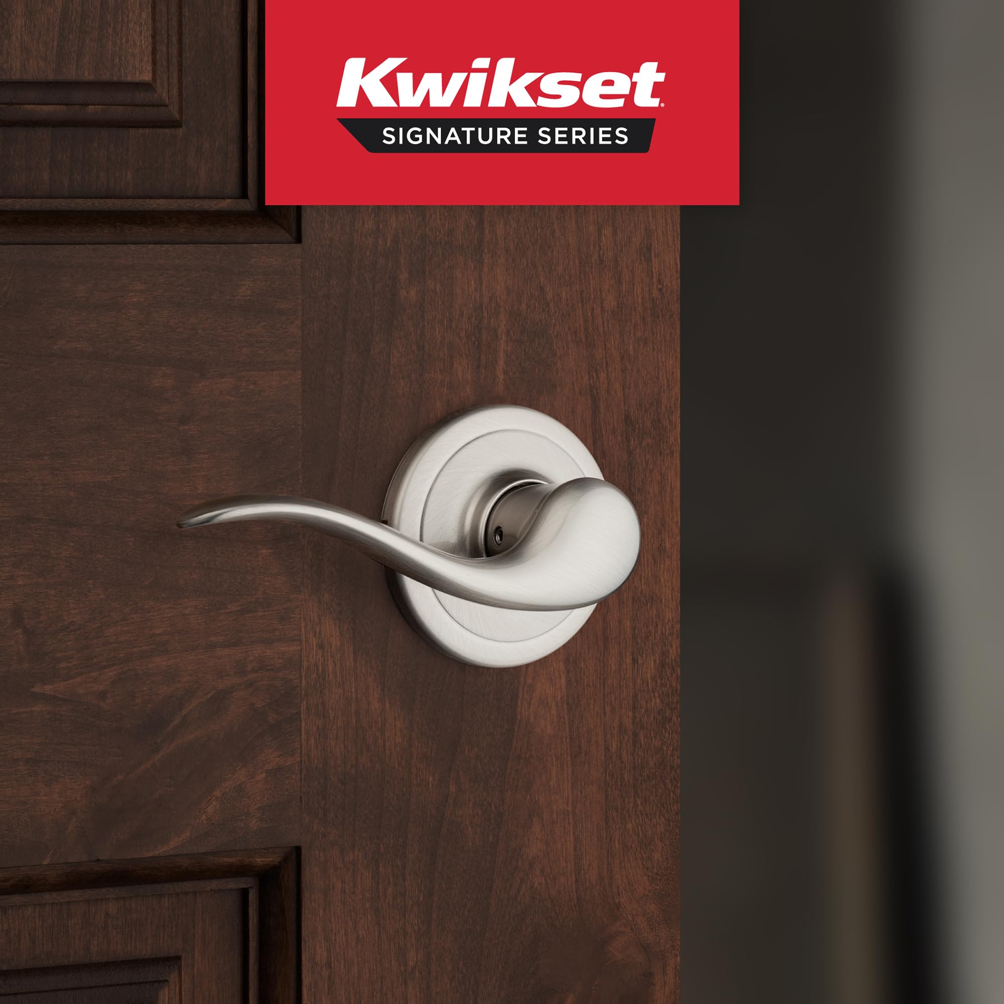 Kwikset Tustin Interior Passage Door Handle, Lever For Closet and