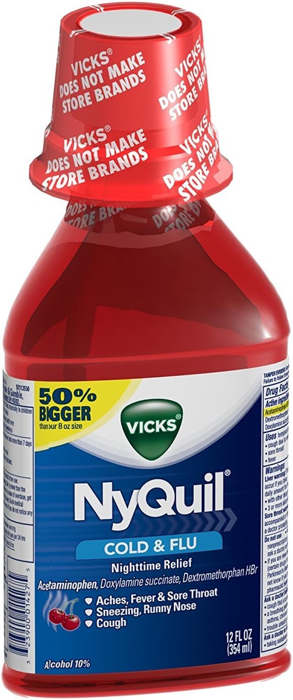 Nyquil Cherry Liquid 12/12 Oz