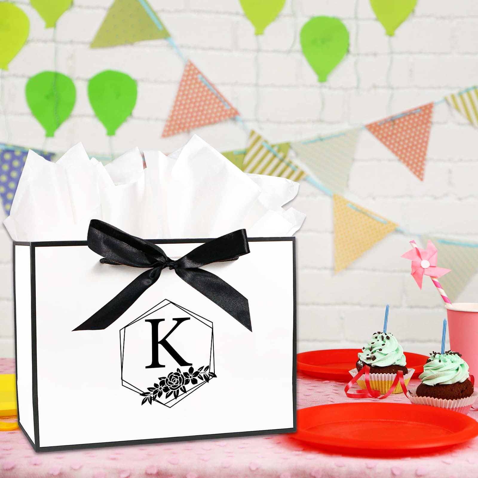 Initial Letter Gift Bag For Personalized Gifts 16.9'' X 12.6 - View #3