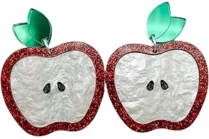 Apple Dangle Earrings on Posts