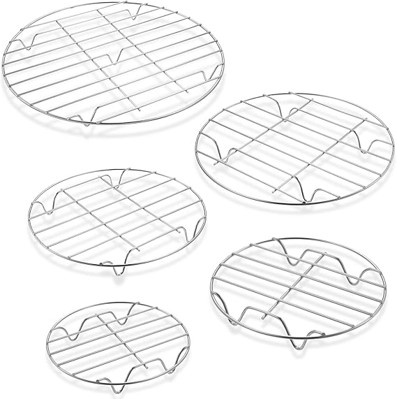 Amazon.com: 5 Pieces Round Cooling Rack Circular Wire Rack 12/10 / 9/7 ...