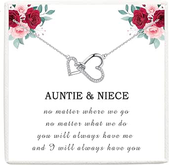 Aunt n Niece- Double Heart Pendant Necklace