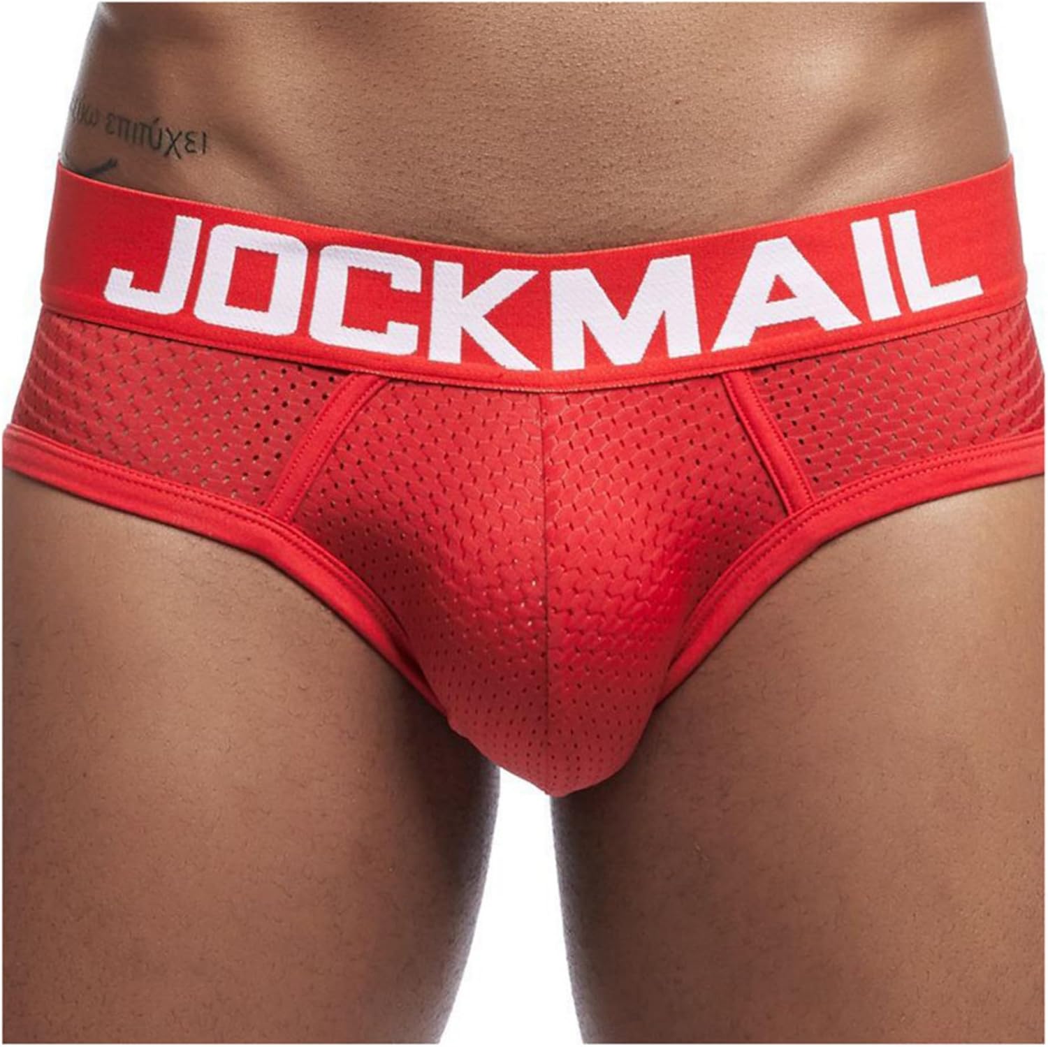 JOCKMAIL Men's Mesh Briefs Breathable Pouch Underwear Moisture-Wicking Lightweight Low Rise 2-Pack - Image 7