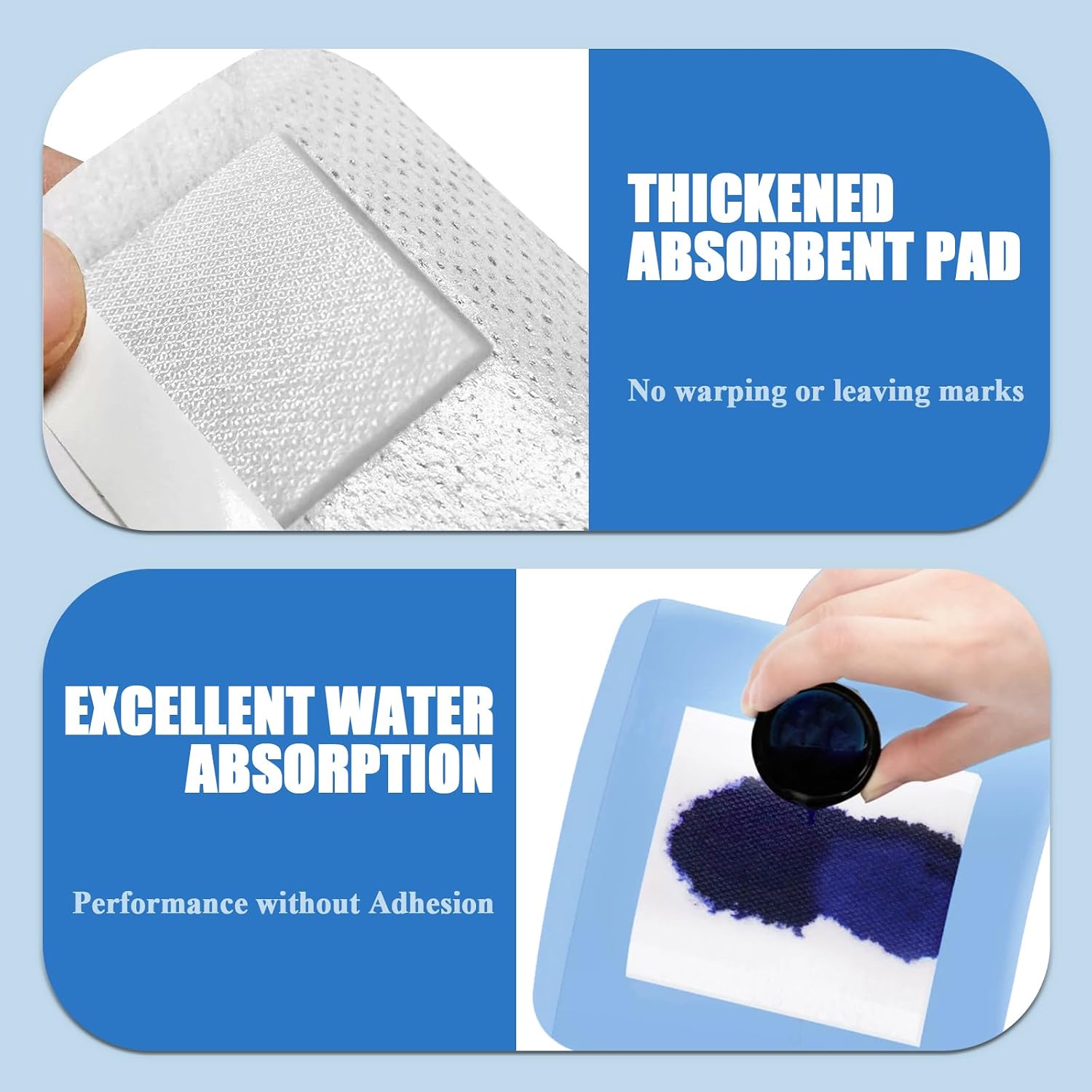 30 Pack Adhesive Gauze Island Dressing|2.4'' * 2.8''Non-Woven Fabric Bordered Gauze Island Dressing, Sterile & Absorbent Medical Grade Dressing Pad for Fast Healing,Individually Wrapped
