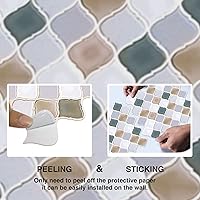 Vista 3 de Textura 3D de 11 x 10 pulgadas, para salpicaduras de cocina, azulejos para cocina, azulejos de azulejos de despegar y pegar, adhesivos adhesivos