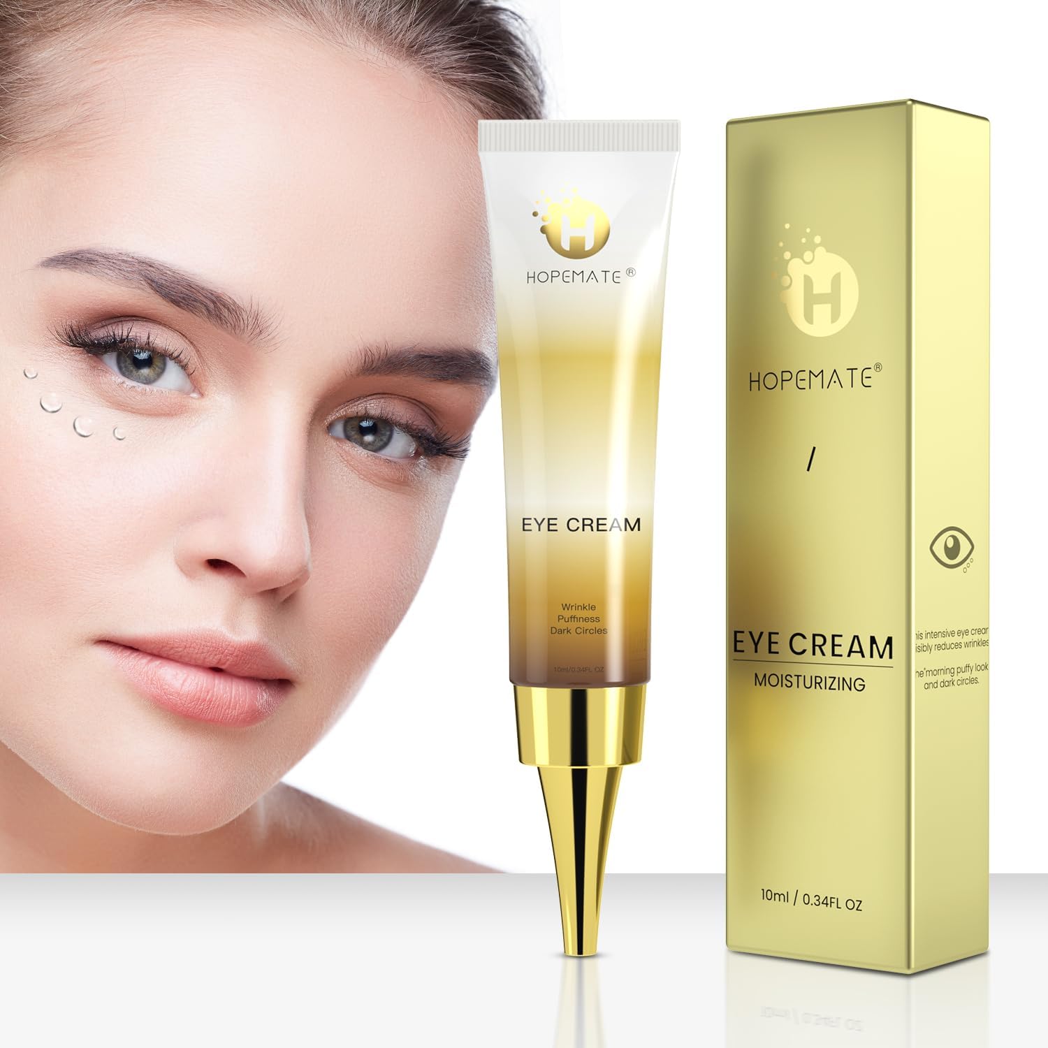 Eye Cream for Dark Circles, Puffiness, and Wrinkles, Improves and Firms eye Skin for Youthful, Refreshed Eyes-Pure Natural Material Extraction