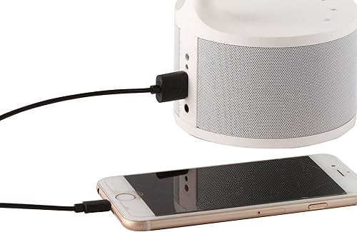 Miniatura 7 de OttLite Lámpara de escritorio LED con doble cabezal y altavoz Bluetooth, regulable con control táctil y modos de color, puerto de carga USB, LED de