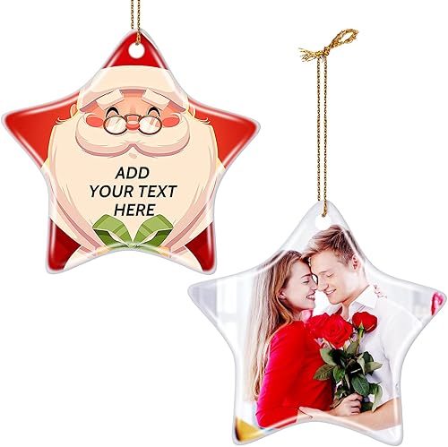 Miniatura 22 de Adornos con nombre de letra para árbol de Navidad, adornos de Navidad personalizados 2025, adornos de nombre inicial personalizados, decoraciones