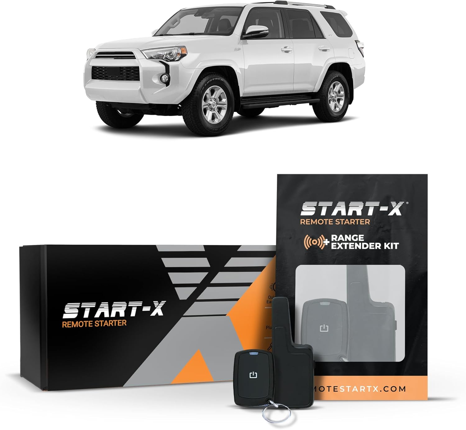 Start-X Remote Starter Kit + 2000ft 1 Way Range Extender for Toyota 4Runner (2020, 2021, 2022, 2023, 2024) Vehicles with Push-to-Start