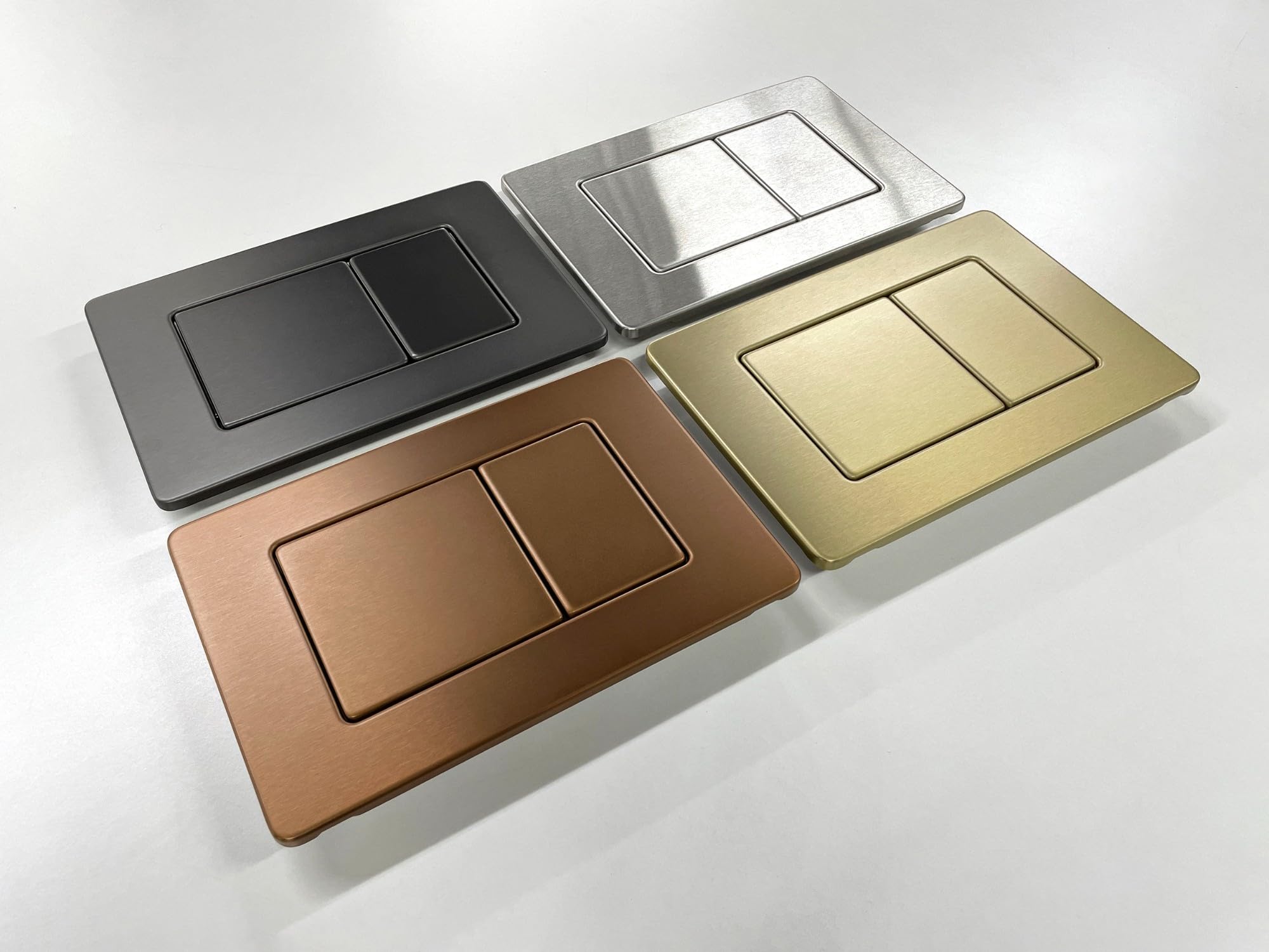 AquaUno Tile - Pulsador para inodoro (cromo, 24,5 x 16,2 cm, acabado cromado) | Acero inoxidable; cisterna mecánica de 2 cantidades para cisternas Sigma; acabado listo para montar