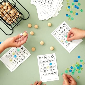 Juvale Bingo Paper Game Sheets - 4 x 6 in, 180 Sheets - Bulk Reusable Number Cards & Playing Card Set for Adults - for Birthday Games & Group Activities