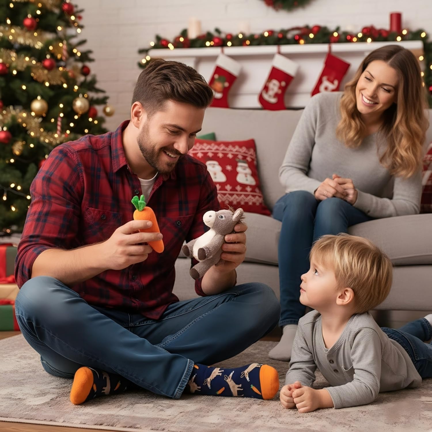 HAPPYPOP Mens Donkey Gifts - Funny Silly Crazy Animal Lovers Socks, Donkey Socks - Image 2