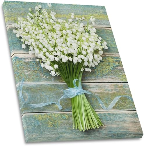 Miniatura 5 de susiyo Lienzo decorativo para pared, 20 x 24 pulgadas, pintura para decoración de pared, ramo de flores, lirio del valle