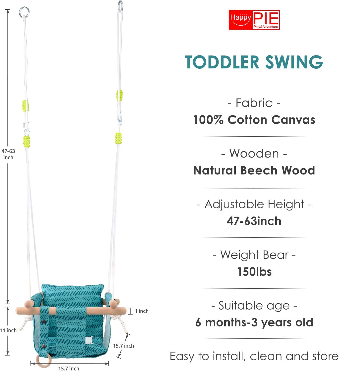 Wholesale Happy Pie Play Adventure Secure Canvas Hanging Swing Seat Indoor Outdoor Hammock Toy For Toddler Sports Outdoors Free And Fast Delivery Available Lortelius Mx