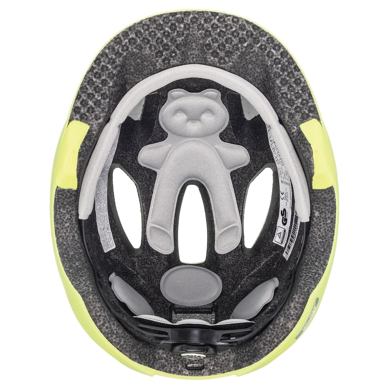uvex oyo - lekki kask rowerowy dla dzieci - indywidualna regulacja wielkości - możliwość zainstalowania światła LED - neon yellow-moss green matt - 50-54 cm