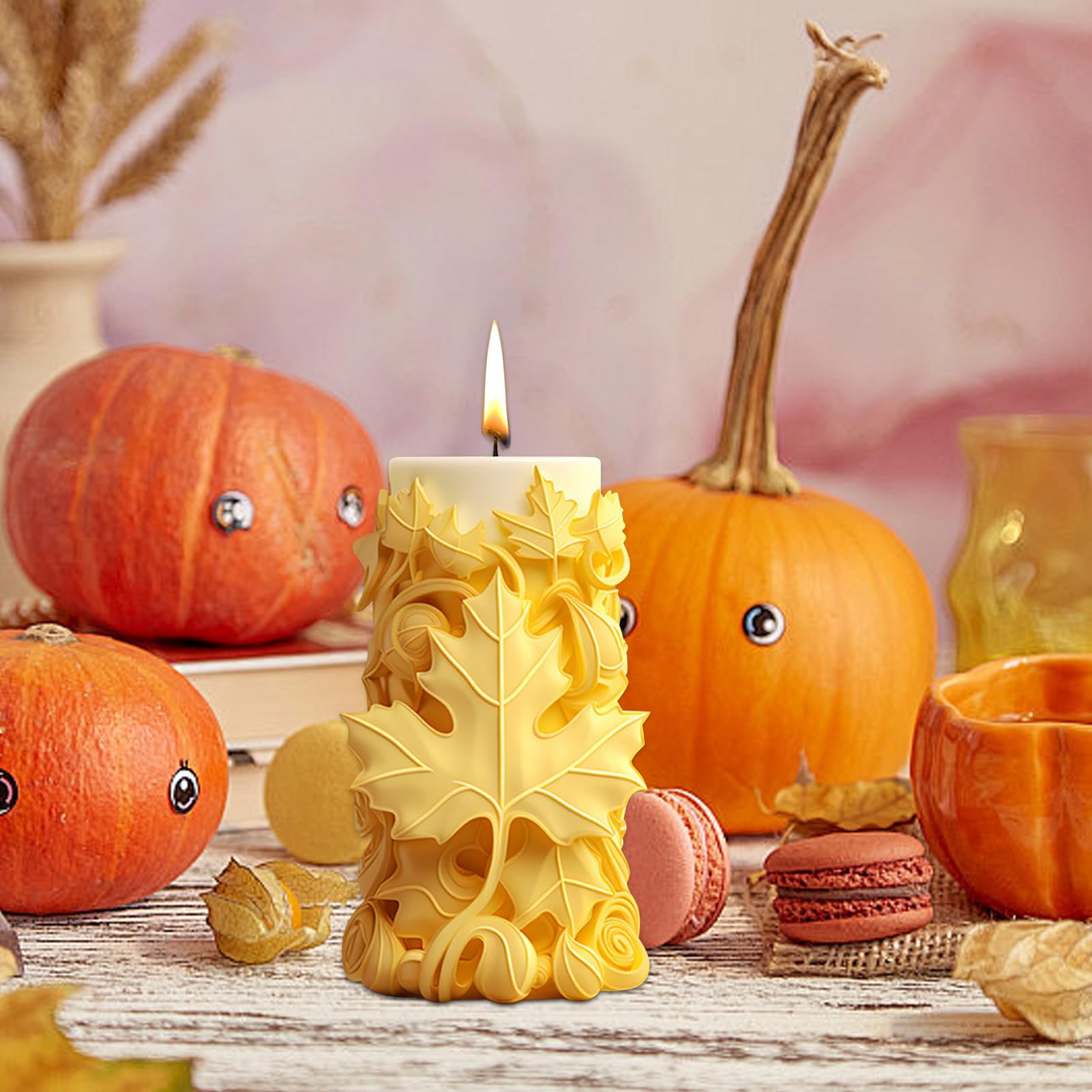 Ahornblatt Silikonform Für Kerzen - Herbst Dekoration Gießform Wiederverwendbar