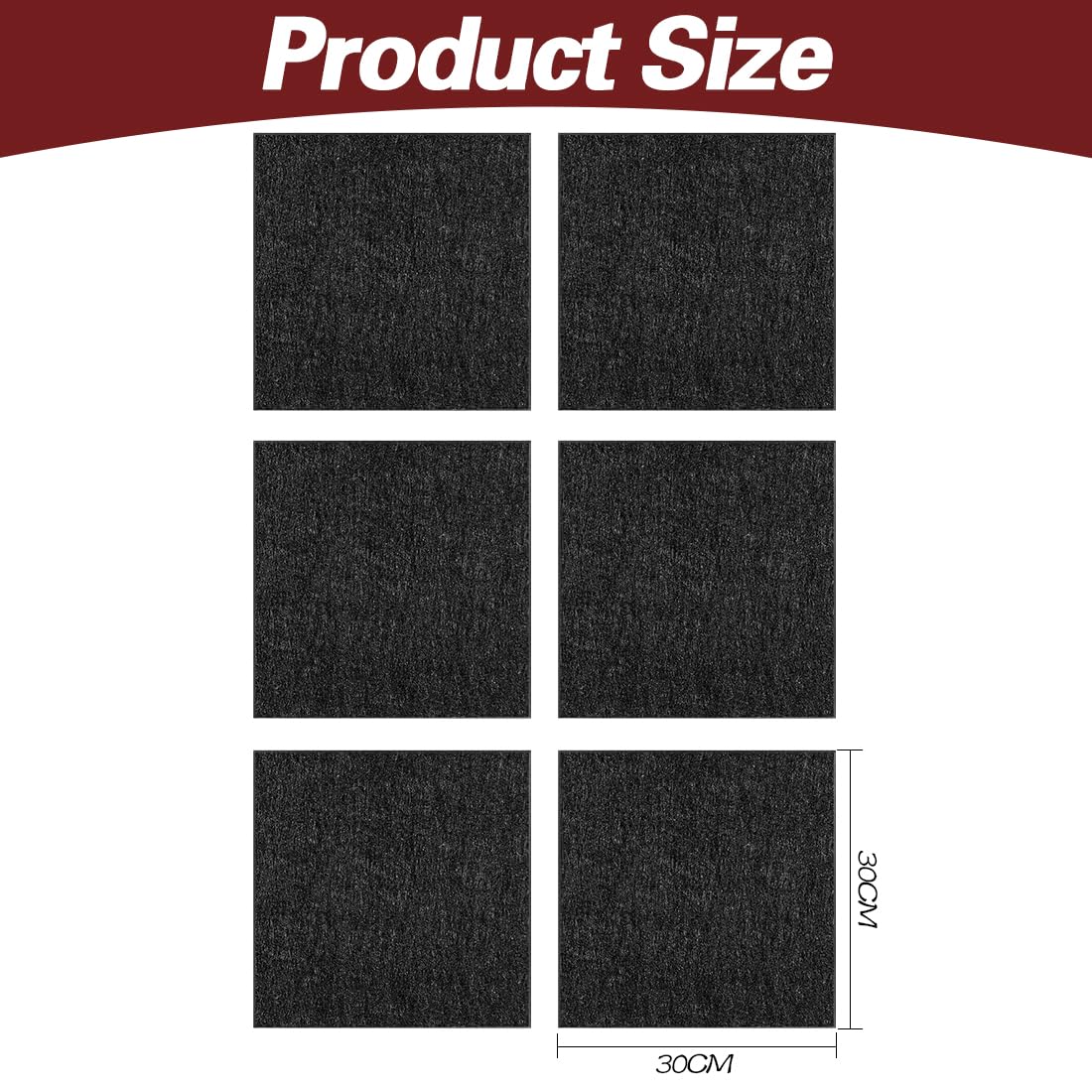 Dartboard Wandschutz, Wandumrandung für Dartboard, Dart Wandschutz, Filz Dartscheibe Wandschutz Selbstklebend Dartboard-Schutz für Wandschutz,Dartscheiben-Rückseite,Filz-Wandfliesen Kork Board 30x30cm