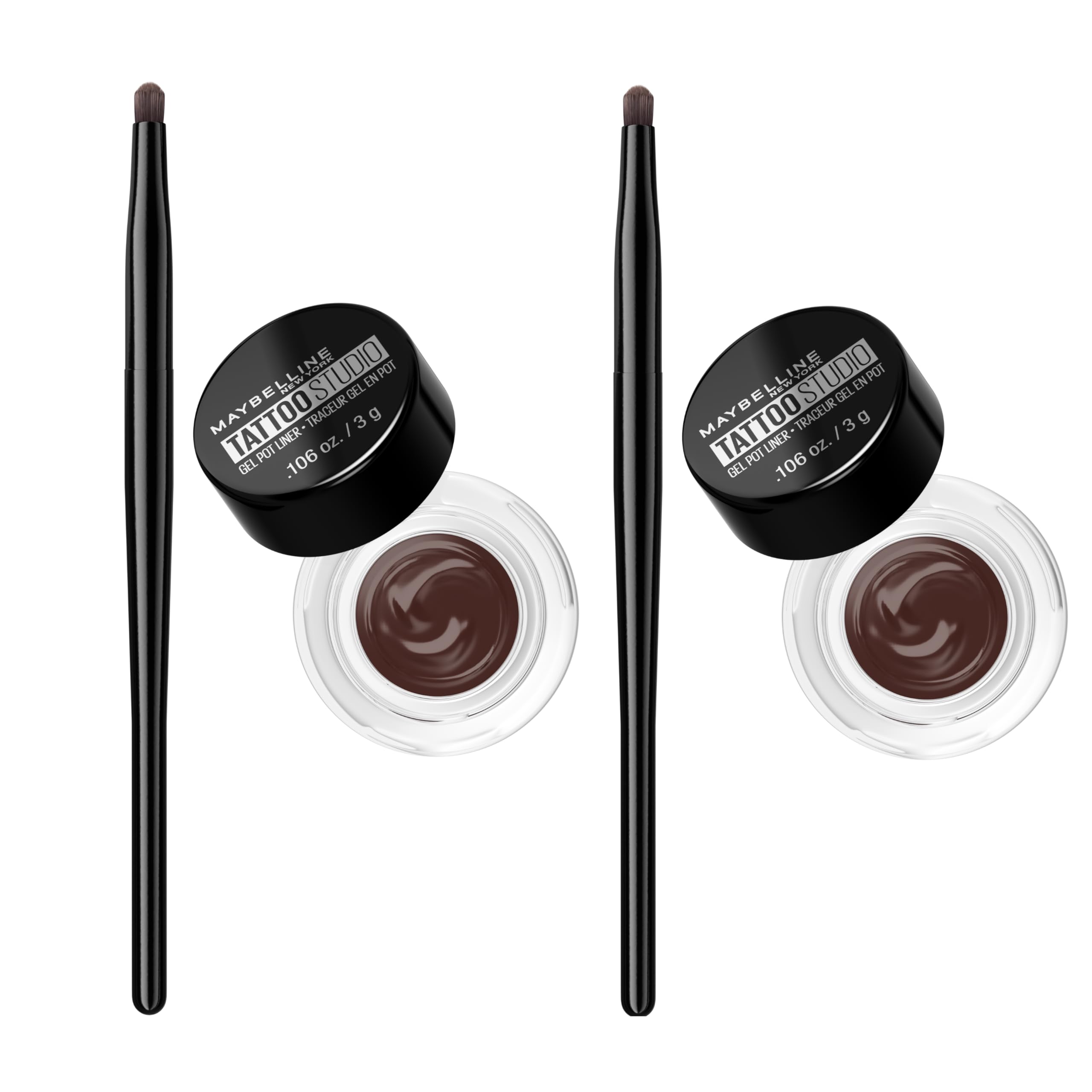 Gel Eyeliner, Brown | Waterproof | Shade 952 | 0.106 oz | Pack of 2