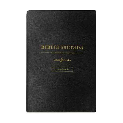 Bíblia NVI, Couro Soft, Preto, Letra Grande, Com Espaço para Anotações, Leitura Perfeita