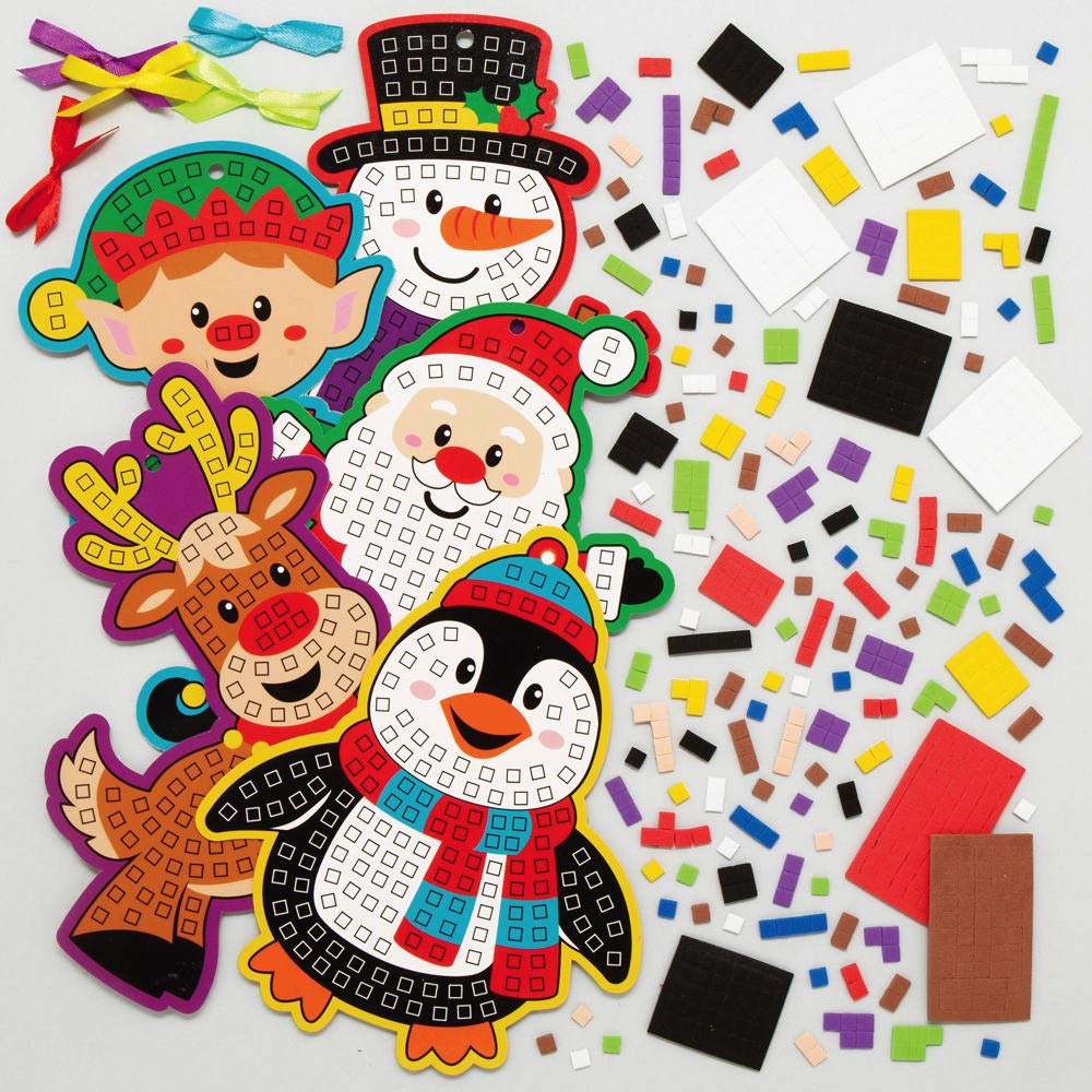 Kit Mosaico Animali Bosco Baker Ross - 4 Modelli Per Bambini Creativi