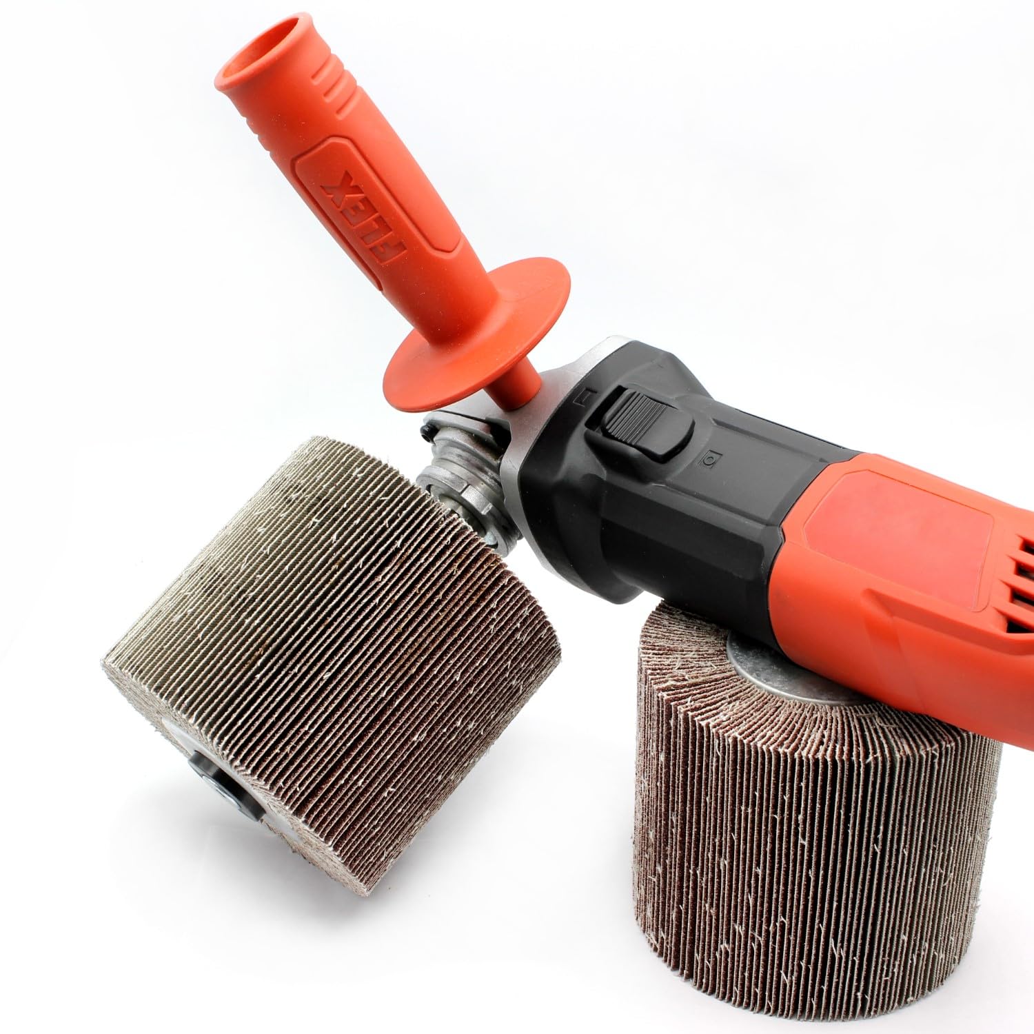 Fächerschleifwalze Lamellen Lamellenroller Körnung 120 Satinierwalze 120x100x19mm Schleifwalze Satiniermaschine Schleifrolle für Winkelschleifer