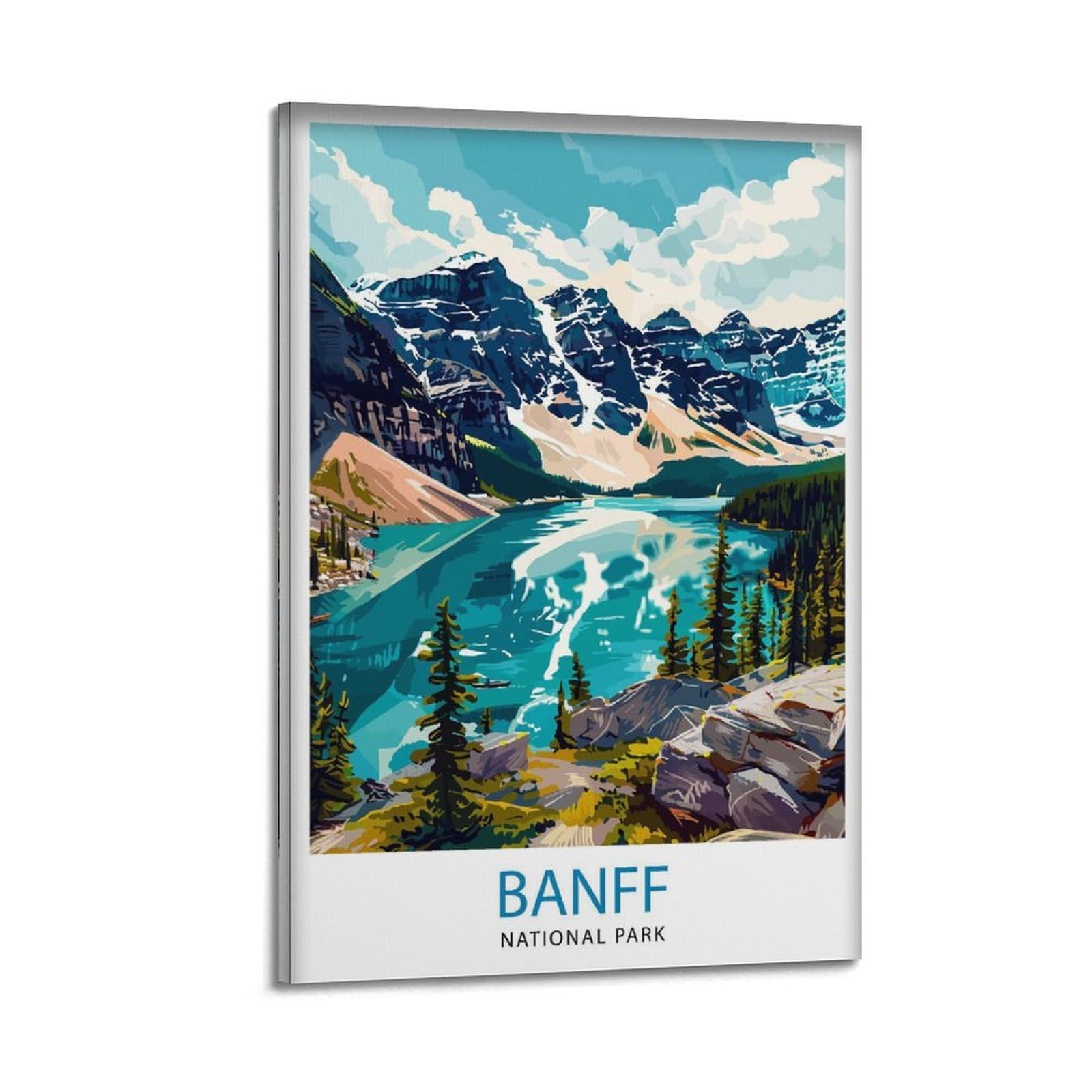 xiaoxiaoshen Banff National Park Travel Canadian Lover Pr Canvas Poster Wall Art Prints Room Aesthetic Murals Bedroom And Living Decorations 20x30inch(50x75cm)