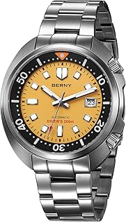 Sponsored Ad - BERNY Automatic Watch for Men 200M Waterproof Dive Watch Men's Analog Mechanical Wristwatch with Super Lumi...