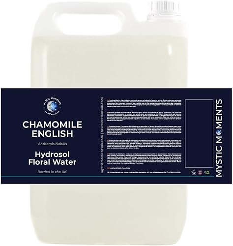Miniatura 1 de Mystic Moments | Agua floral de hidrosol natural de manzanilla inglesa 5 litros | Perfecto para piel, cara, cuerpo y productos de belleza caseros
