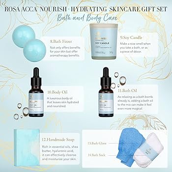 28pcs Ylang Ylang Facial Skin Care Set, Face Cream, Bath Oil, Spa